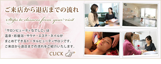 ご来店から退店までの流れ
